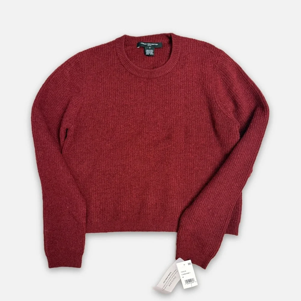 French Connection Classic Long Sleeve Sweater Women's Medium Cozy Academic Knit - Picture 3 of 8